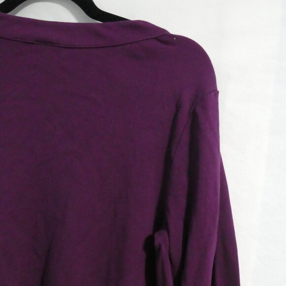 RAFAELLA STUDIO | large | Purple Long Sleeve Top | Scoop Neck - Picture 11 of 14